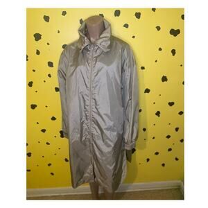 Vintage Oversized Metallic Windbreaker Coat 3X Minimalist Streetwear